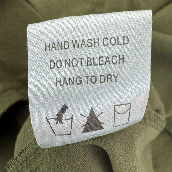 Womens Charlotte Russe Olive Green Long Sleeve Skater Flowy Dress XSmall - Picture 6 of 8